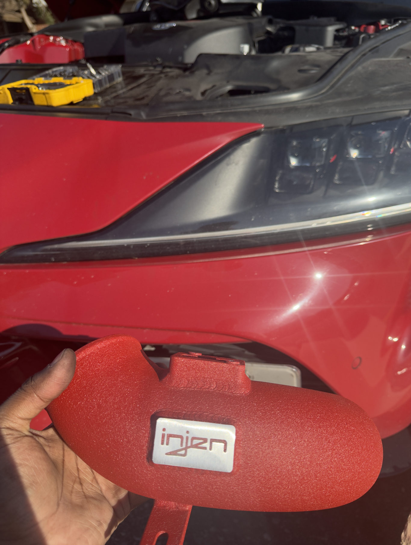 2021 Toyota GR Supra – Installed Injen Air Intake + FTP Motorsport Turbo Inlet for the Toyota GR Supra 2.0 (photo 2)